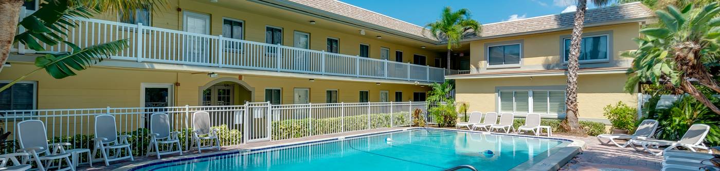 photo of building and pool